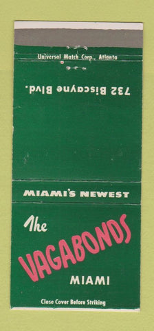 Matchbook Cover - Vagabonds Miami FL 30 Strike