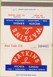 Matchbook Cover - Watkins Steel Wichita KS 40 Strike