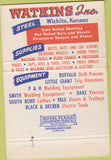 Matchbook Cover - Watkins Steel Wichita KS 40 Strike