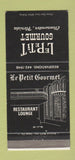 Matchbook Cover - LePetit Gourmet Clearwater FL 30 Strike