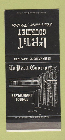 Matchbook Cover - LePetit Gourmet Clearwater FL 30 Strike