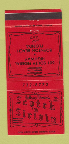 Matchbook Cover - Arthur Brown's Scotch n Sirloin Boynton Beach FL 30 Strike