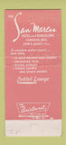 Matchbook Cover - San Marcos Hotel Country Club Phoenix AZ 30 Strike