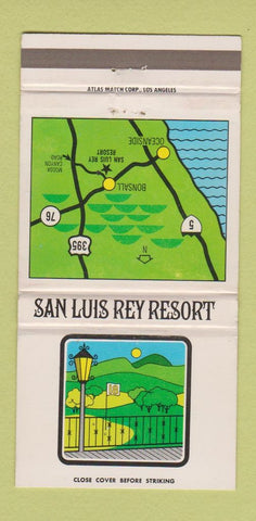 Matchbook Cover - San Luis Rey Resort Bonsall CA WEAR 30 Strike