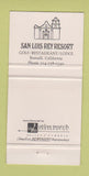 Matchbook Cover - San Luis Rey Resort Bonsall CA WEAR 30 Strike
