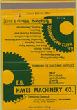 Matchbook Cover - EB Hayes Machinery AR LA OK TX NM 40 Strike