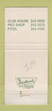 Matchbook Cover - North Shore Country Club Mequon WI 30 Strike