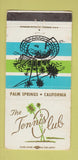 Matchbook Cover - Tennis Club Palm Springs CA WEAR 30 Strike