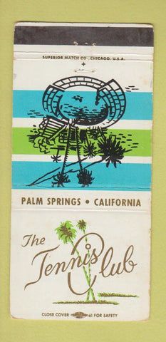 Matchbook Cover - Tennis Club Palm Springs CA WEAR 30 Strike