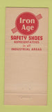 Matchbook Cover - Iron Age Safety Shoes Pittsburgh PA 30 Stick