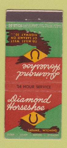 Matchbook Cover - Diamond Horseshoe Laramie WY  30 Stick
