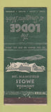 Matchbook Cover - Mount Mansfield Stowe VT WEAR 30 Stick