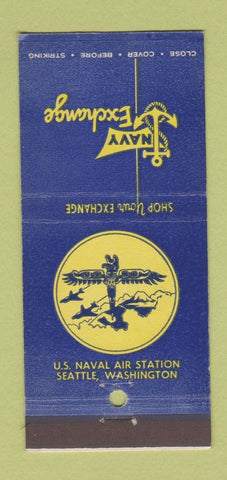 Matchbook Cover - Navy Exchange Naval Air Station Seattle WA 30 Stick