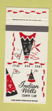 Matchbook Cover - Indian Wells Country Club CA  30 Strike