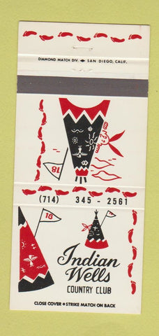 Matchbook Cover - Indian Wells Country Club CA  30 Strike