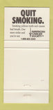 Matchbook Cover - American Cancer Society Quit Smoking 30 Strike