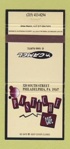 Matchbook Cover - Camel Cigarettes Pastiche Cafe Philadelphia PA 30 Strike