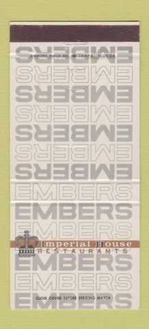 Matchbook Cover - Imperial House Tampa Madiera Beach Winter Park FL 30 Strike