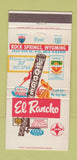 Matchbook Cover - El Rancho Lodge Rock Springs WY 30 Strike