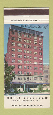 Matchbook Cover - Hotel Suburban East Orange NJ 30 Strike