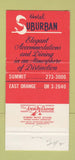 Matchbook Cover - Hotel Suburban East Orange NJ 30 Strike