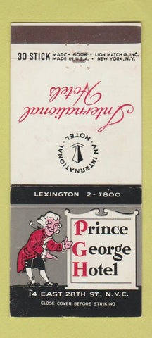 Matchbook Cover - Prince George Hotel New York City 30 Stick