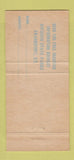 Matchbook Cover - Carter Caves State Park Olive Hill KY 30 Strike