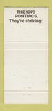 Matchbook Cover - 1978 Pontiac GMC Thomaston GA Nautilus Blue 30 Strike