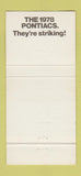 Matchbook Cover - 1978 Pontiac GMC Thomaston GA Dresden Blue 30 Strike