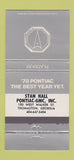 Matchbook Cover - 1978 Pontiac GMC Thomaston GA Platinum 30 Strike