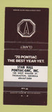 Matchbook Cover - 1978 Pontiac GMC Thomaston GA Claret 30 Strike