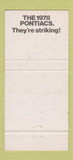 Matchbook Cover - 1978 Pontiac GMC Thomaston GA Claret 30 Strike
