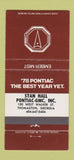 Matchbook Cover - 1978 Pontiac GMC Thomaston GA Ember Mist 30 Strike