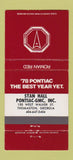 Matchbook Cover - 1978 Pontiac GMC Thomaston GA Roman Red 30 Strike