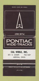 Matchbook Cover - Cal Wible Pontiac Medina OH Plum Mist WORN 30 Strike