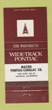 Matchbook Cover - Mazzei Pontiac Cadillac Antioch CA Florentine Red 30 Strike