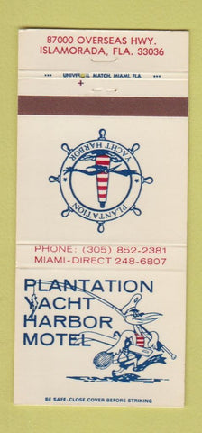 Matchbook Cover - Plantation Yacht HARbor Motel Islamorada FL 30 Strike