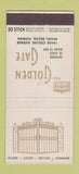 Matchbook Cover - Golden Gate Miami Beach FL 30 Stick