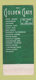 Matchbook Cover - Golden Gate Miami Beach FL 30 Stick