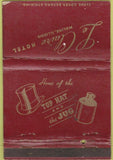 Matchbook Cover - Le Claire Hotel Moline IL Top Hat 40 Strike