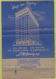Matchbook Cover - Le Claire Hotel Moline IL Top Hat 40 Strike