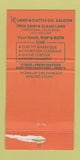 Matchbook Cover - Land and Cattle Saloon Carpinteria CA WEAR 30 Strike