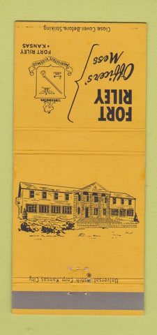 Matchbook Cover - Fort Riley KS Officers' Mess 30 Strike