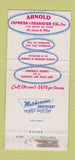 Matchbook Cover - Arnold Express Trucking St Louis MO 30 Strike