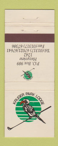 Matchbook Cover - Kruger Park Lodge Hazyview South Africa