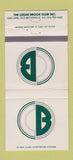 Matchbook Cover - Cedar Brook Club Brookville NY 30 Strike