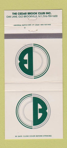 Matchbook Cover - Cedar Brook Club Brookville NY 30 Strike