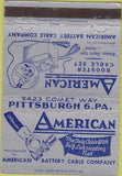 Matchbook Cover - American Battery Cable Pittsburgh PA 40 Strike