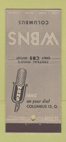 Matchbook Cover - WBNS Radio Columbus OH CBS 30 Stick
