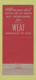 Matchbook Cover - WEAF Radio NBC 30 Stick